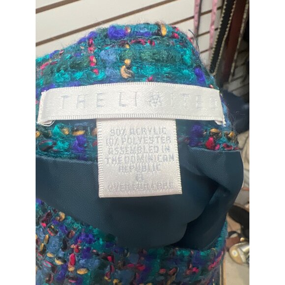 The Limited Vintage 90's Teal Tweed 2 Piece Skirt Suit - Picture 9 of 9